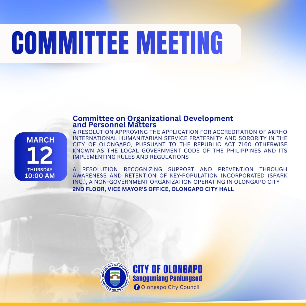 COMMITTEE MEETING