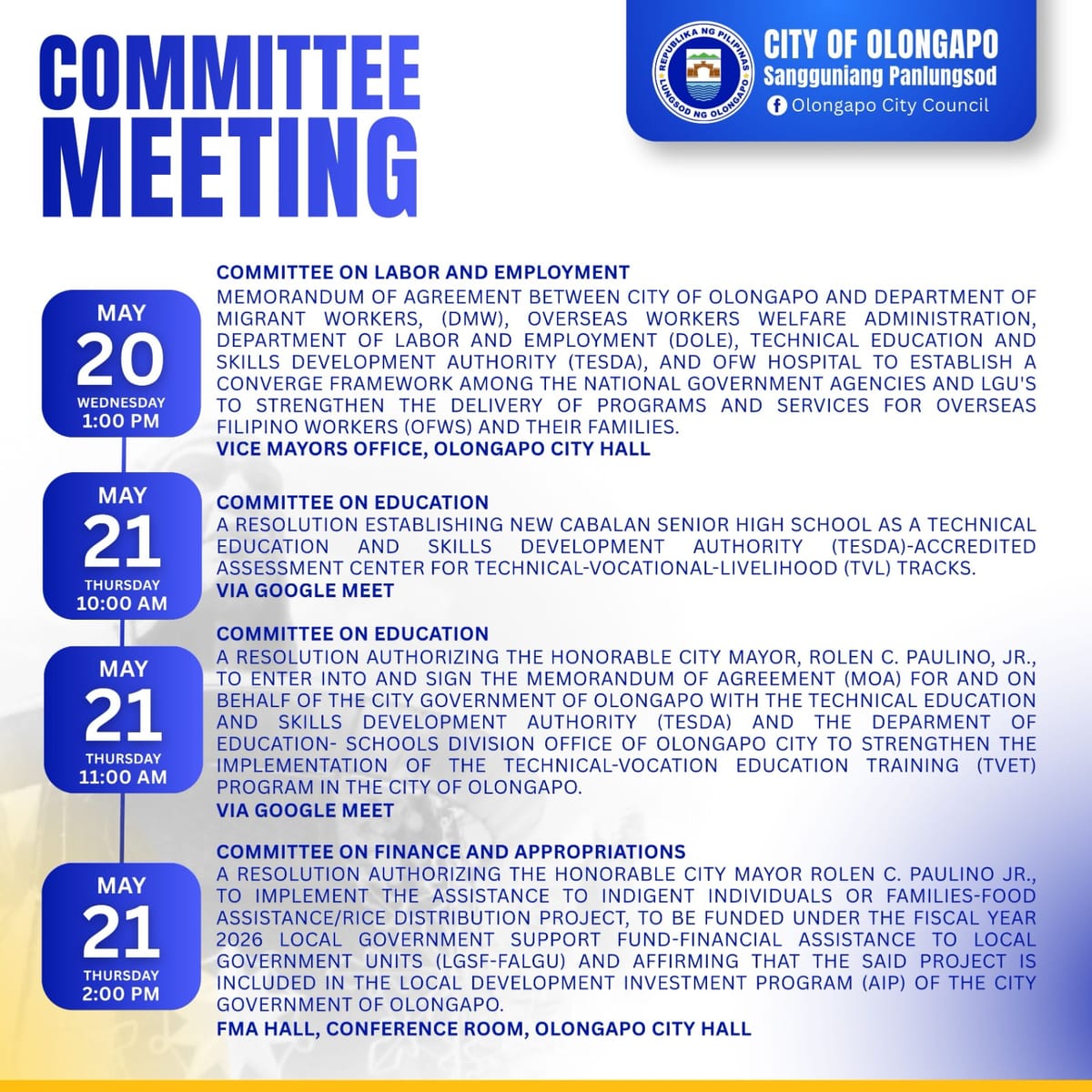 COMMITTEE MEETING
