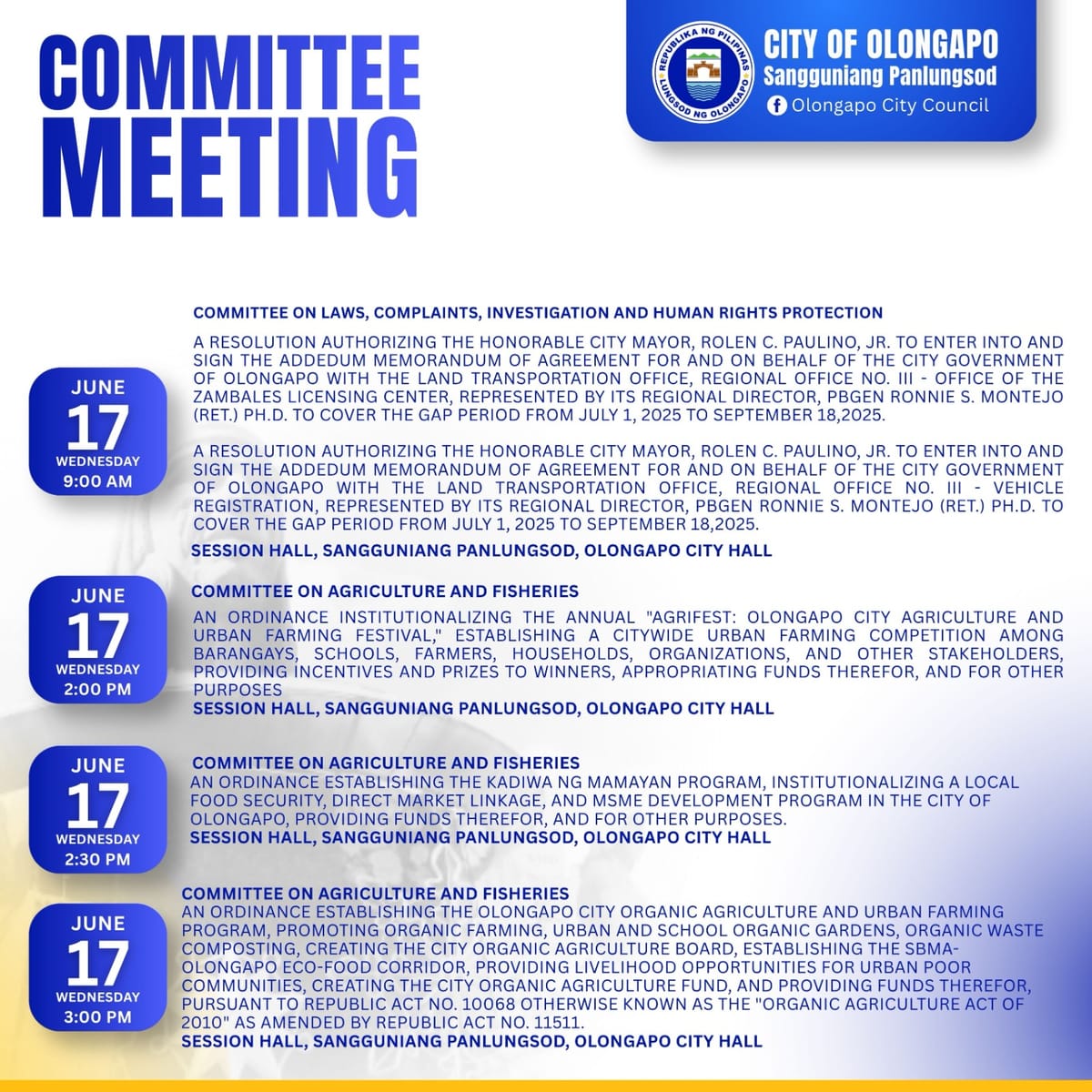 COMMITTEE MEETING