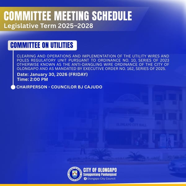 COMMITTEE MEETING SCHEDULE