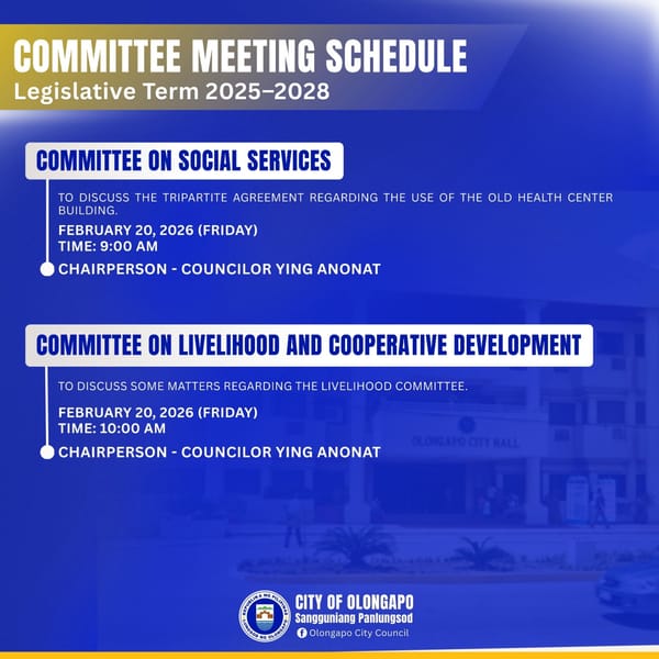 COMMITTEE MEETING SCHEDULE