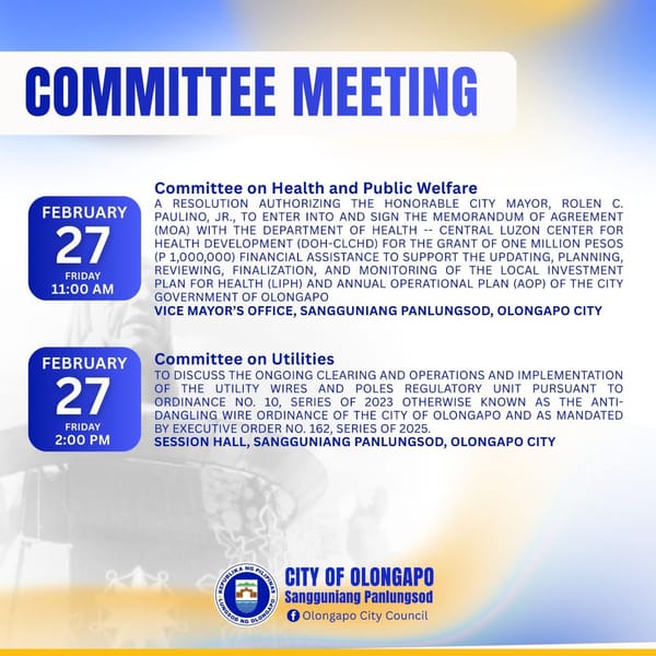 COMMITTEE MEETING SCHEDULE