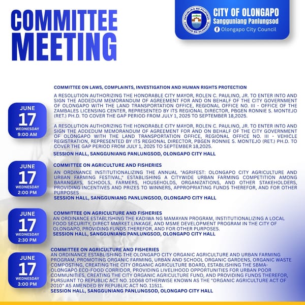 COMMITTEE MEETING