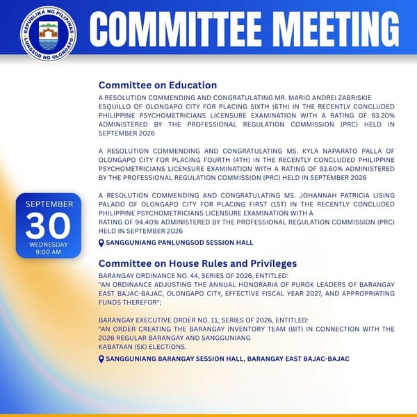 COMMITTEE MEETING